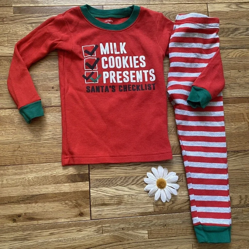 Carter's Santa's Checklist Pajamas Size‎ 2t